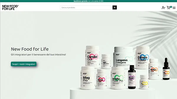 New Food For Life — mockup home